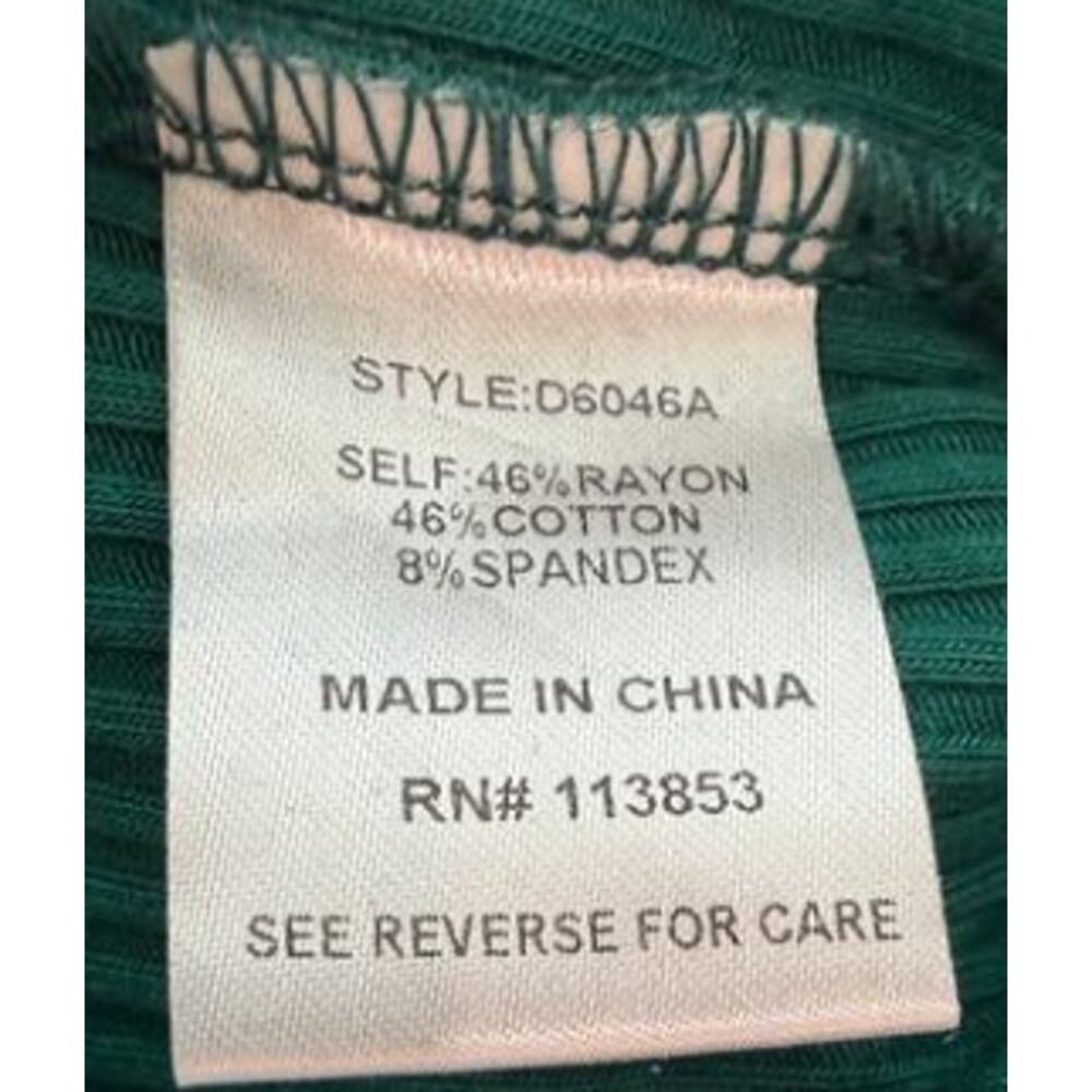 ✨ OLIVIA GREY NWOT Green Ribbed Maxi Tank Dress L Side Slit Stitch Fix 🌿 - Picture 5 of 6